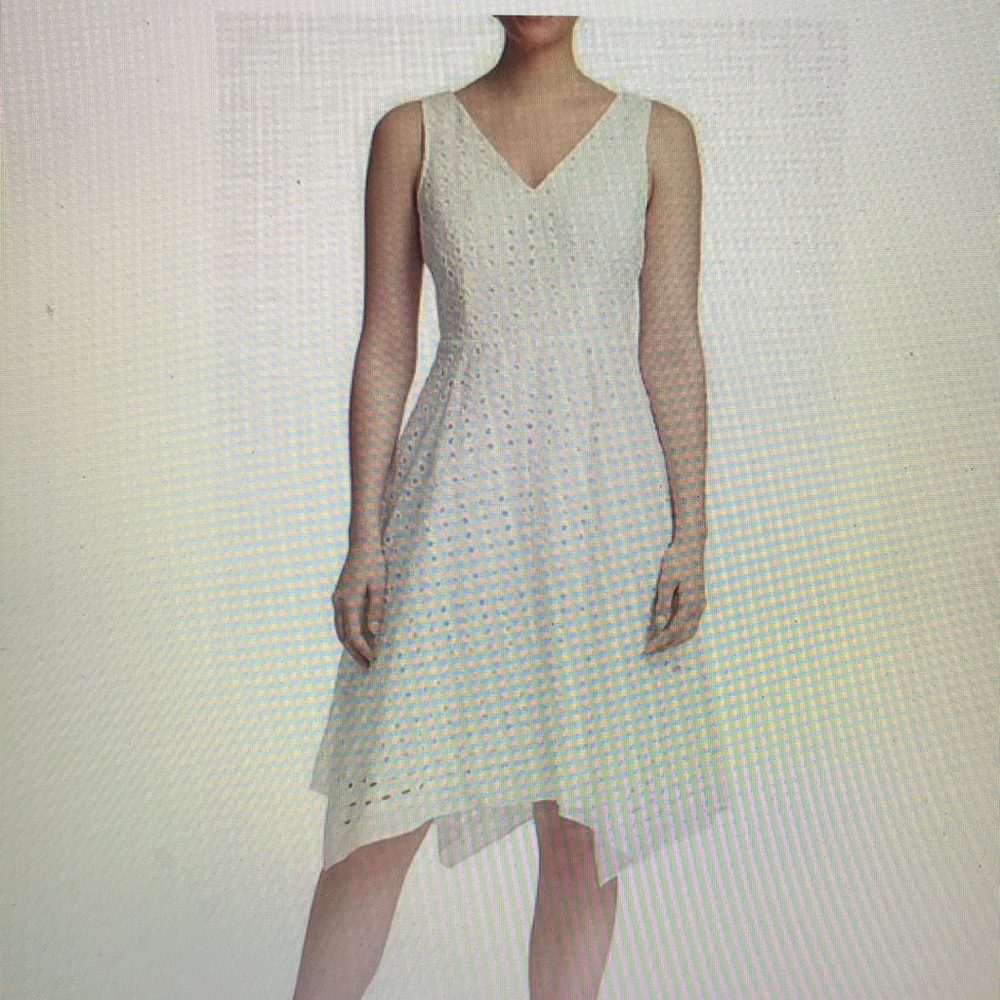 DKNY White Eyelet Summer dress size 12 Women’s